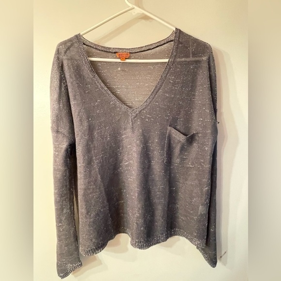 Chan Luu Tops - Chan Liu grey silver shirt with pocket